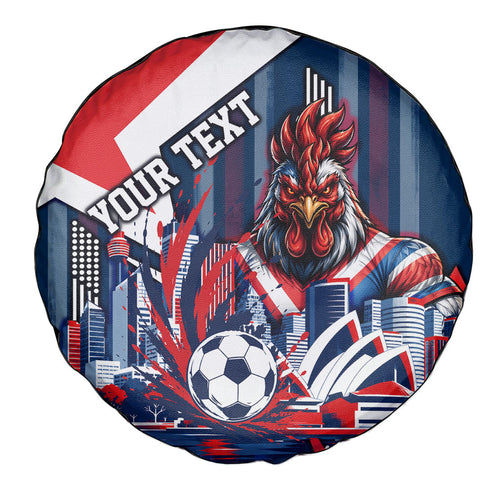 Personalised Sydney Roosters City Of Rugby Spare Tire Cover Sydney City Skyline Illustration Dynamic Sport Fan