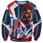 Personalised Sydney Roosters City Of Rugby Sweatshirt Sydney City Skyline Illustration Dynamic Sport Fan
