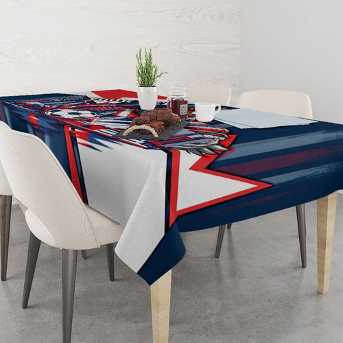 Personalised Sydney Roosters City Of Rugby Tablecloth Sydney City Skyline Illustration Dynamic Sport Fan