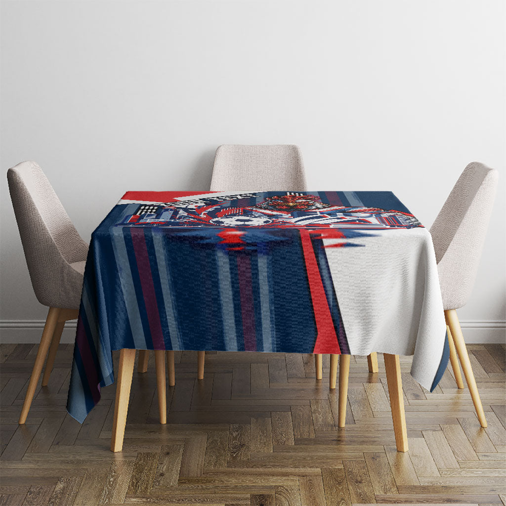Personalised Sydney Roosters City Of Rugby Tablecloth Sydney City Skyline Illustration Dynamic Sport Fan