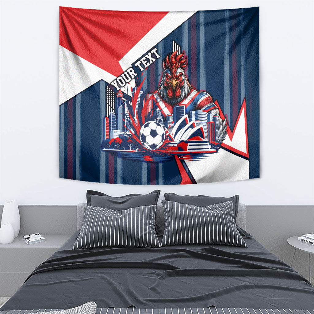 Personalised Sydney Roosters City Of Rugby Tapestry Sydney City Skyline Illustration Dynamic Sport Fan