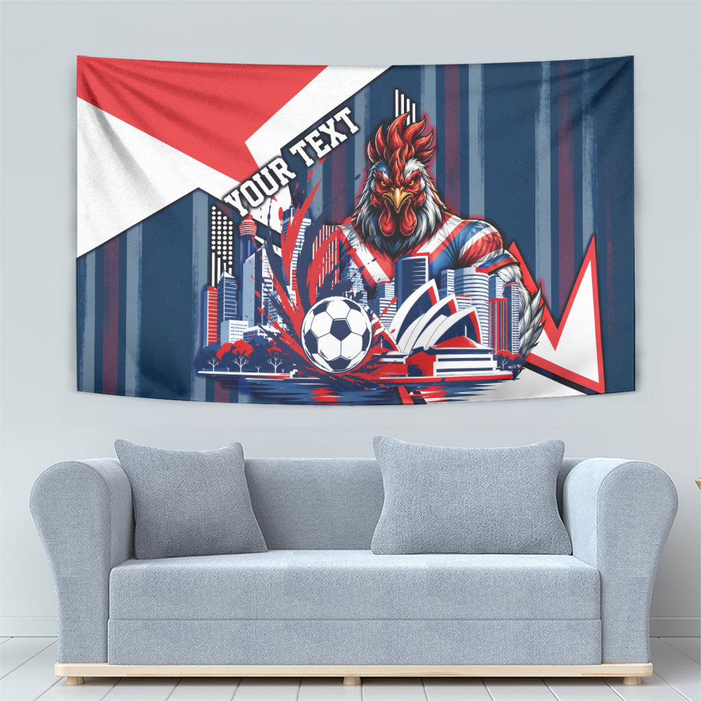 Personalised Sydney Roosters City Of Rugby Tapestry Sydney City Skyline Illustration Dynamic Sport Fan
