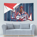 Personalised Sydney Roosters City Of Rugby Tapestry Sydney City Skyline Illustration Dynamic Sport Fan