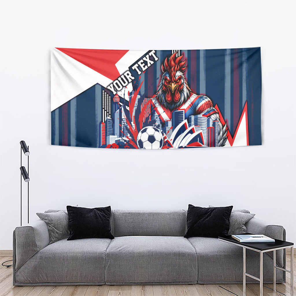 Personalised Sydney Roosters City Of Rugby Tapestry Sydney City Skyline Illustration Dynamic Sport Fan