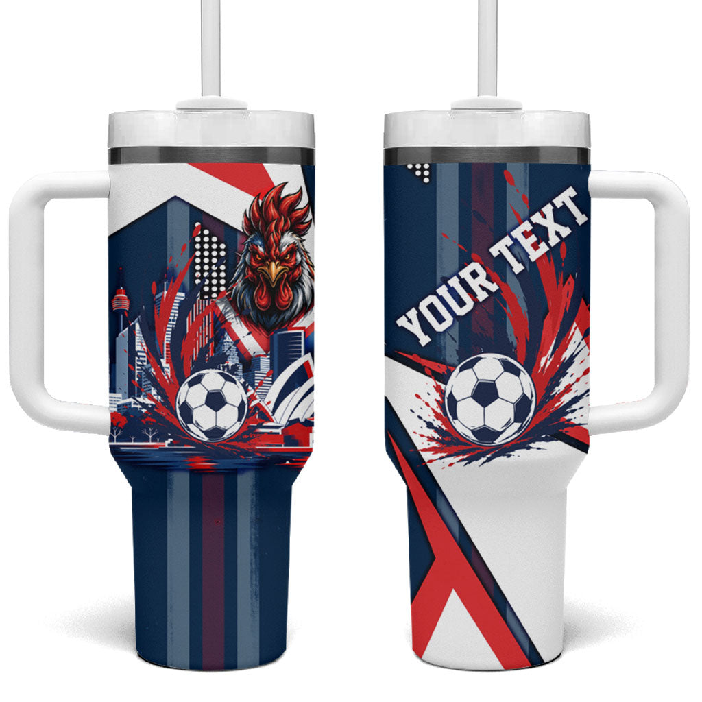 Personalised Sydney Roosters City Of Rugby Tumbler With Handle Sydney City Skyline Illustration Dynamic Sport Fan
