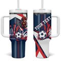 Personalised Sydney Roosters City Of Rugby Tumbler With Handle Sydney City Skyline Illustration Dynamic Sport Fan