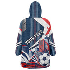 Personalised Sydney Roosters City Of Rugby Wearable Blanket Hoodie Sydney City Skyline Illustration Dynamic Sport Fan