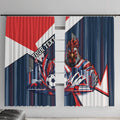 Personalised Sydney Roosters City Of Rugby Window Curtain Sydney City Skyline Illustration Dynamic Sport Fan