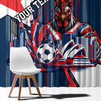 Personalised Sydney Roosters City Of Rugby Window Curtain Sydney City Skyline Illustration Dynamic Sport Fan
