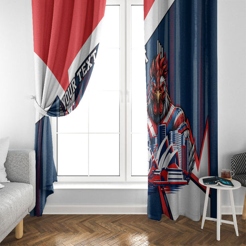 Personalised Sydney Roosters City Of Rugby Window Curtain Sydney City Skyline Illustration Dynamic Sport Fan