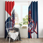 Personalised Sydney Roosters City Of Rugby Window Curtain Sydney City Skyline Illustration Dynamic Sport Fan
