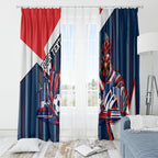 Personalised Sydney Roosters City Of Rugby Window Curtain Sydney City Skyline Illustration Dynamic Sport Fan