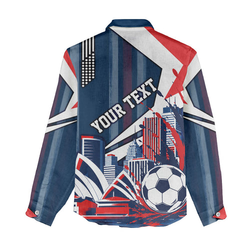 Personalised Sydney Roosters City Of Rugby Women Casual Shirt Sydney City Skyline Illustration Dynamic Sport Fan
