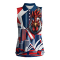 Personalised Sydney Roosters City Of Rugby Women Sleeveless Polo Shirt Sydney City Skyline Illustration Dynamic Sport Fan