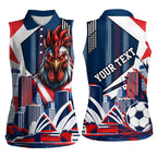 Personalised Sydney Roosters City Of Rugby Women Sleeveless Polo Shirt Sydney City Skyline Illustration Dynamic Sport Fan
