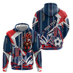 Personalised Sydney Roosters City Of Rugby Zip Hoodie Sydney City Skyline Illustration Dynamic Sport Fan