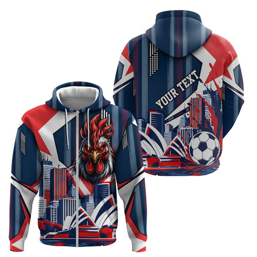 Personalised Sydney Roosters City Of Rugby Zip Hoodie Sydney City Skyline Illustration Dynamic Sport Fan