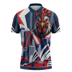 Personalised Sydney Roosters City Of Rugby Zipper Polo Shirt Sydney City Skyline Illustration Dynamic Sport Fan