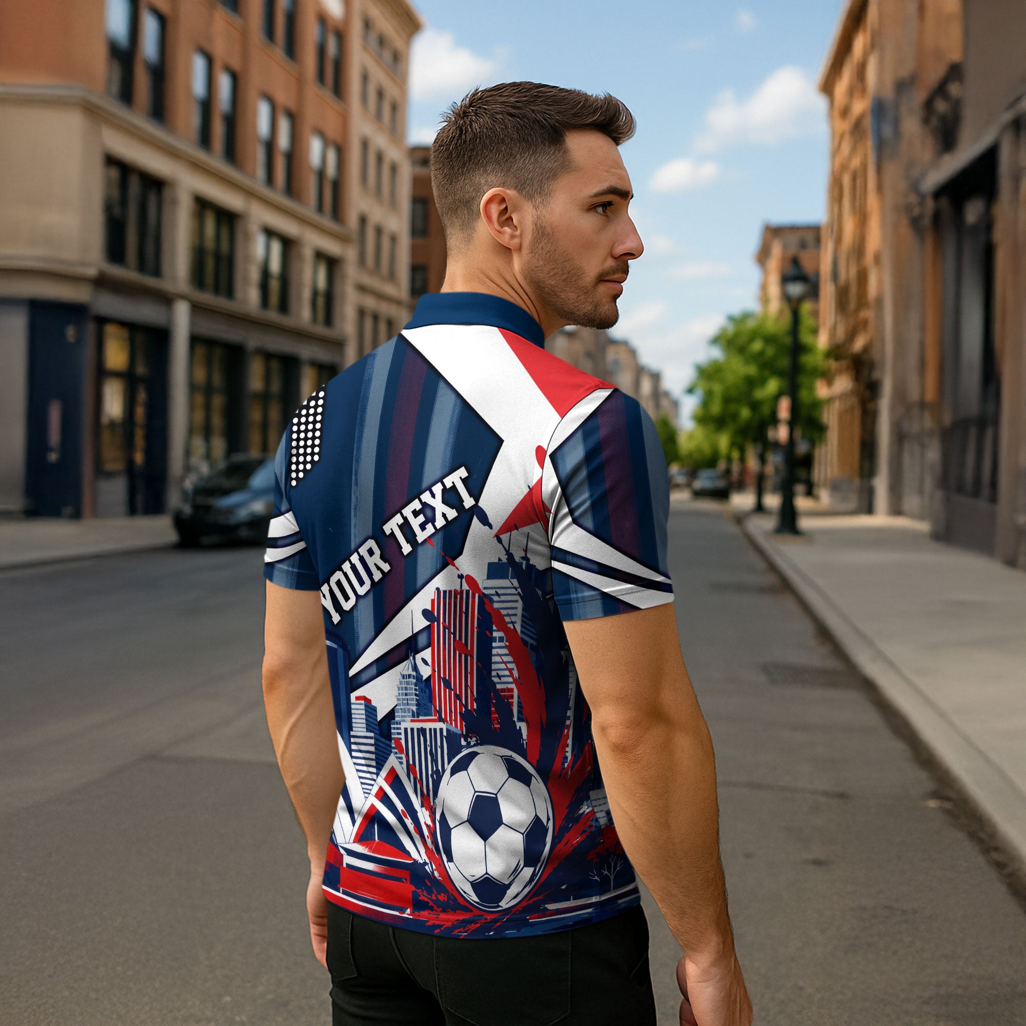 Personalised Sydney Roosters City Of Rugby Zipper Polo Shirt Sydney City Skyline Illustration Dynamic Sport Fan