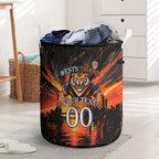 Personalised Wests Tigers City Of Rugby Laundry Basket Sydney City Skyline Illustration Sport Fan