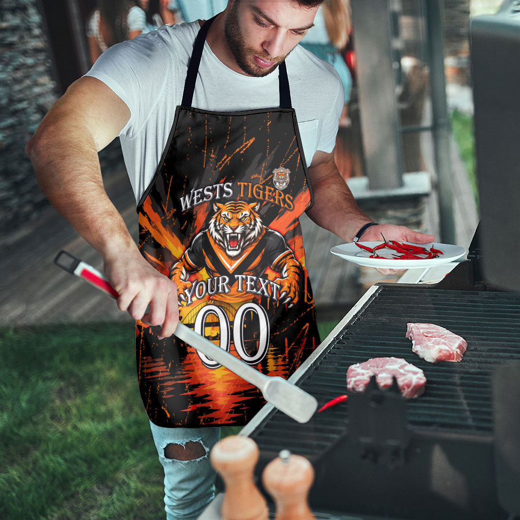 Personalised Wests Tigers City Of Rugby Apron Sydney City Skyline Illustration Sport Fan