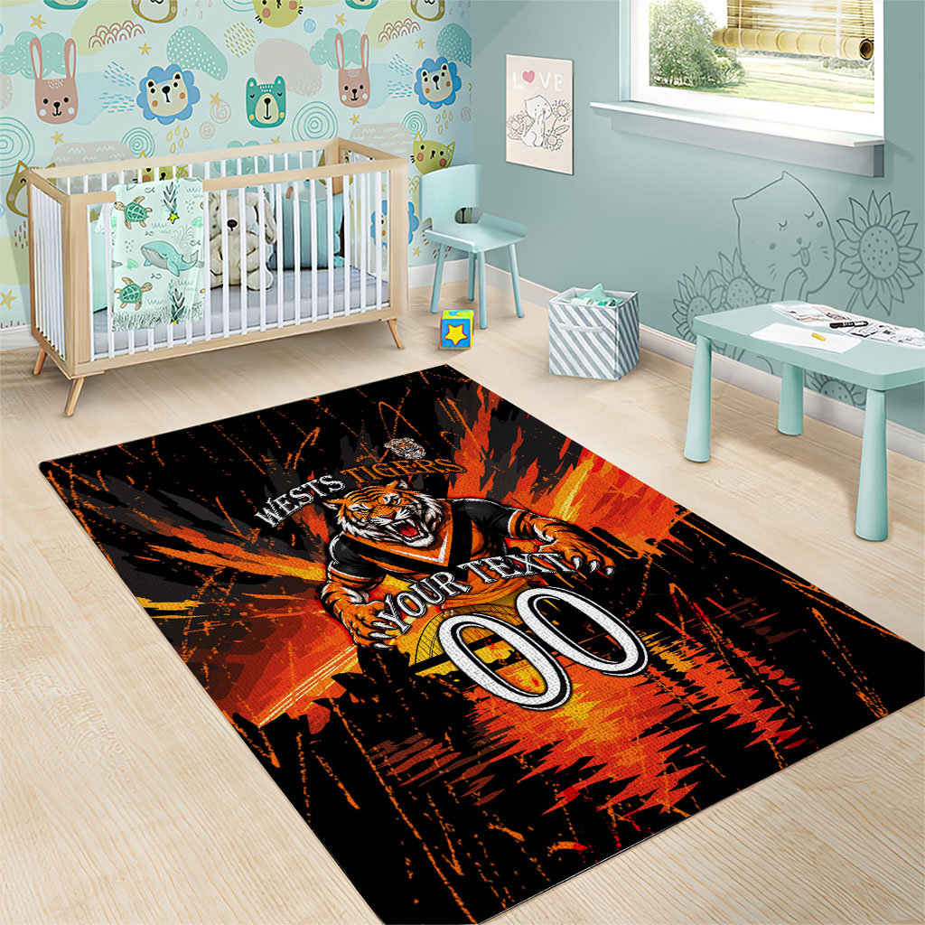 Personalised Wests Tigers City Of Rugby Area Rug Sydney City Skyline Illustration Sport Fan