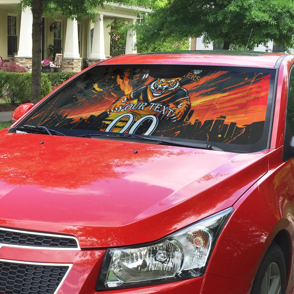Personalised Wests Tigers City Of Rugby Auto Sun Shade Sydney City Skyline Illustration Sport Fan