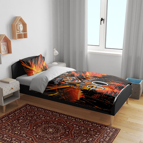 Personalised Wests Tigers City Of Rugby Bedding Set Sydney City Skyline Illustration Sport Fan
