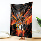 Personalised Wests Tigers City Of Rugby Blanket Sydney City Skyline Illustration Sport Fan
