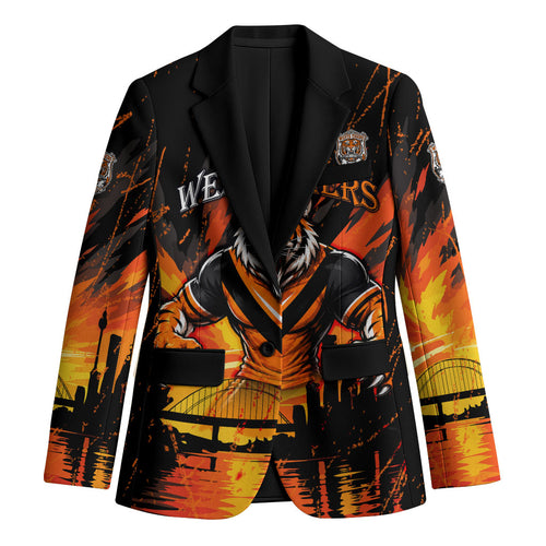 Personalised Wests Tigers City Of Rugby Blazer Sydney City Skyline Illustration Sport Fan
