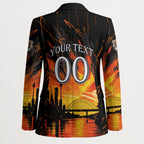 Personalised Wests Tigers City Of Rugby Blazer Sydney City Skyline Illustration Sport Fan