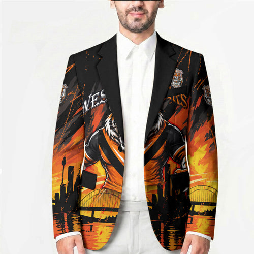 Personalised Wests Tigers City Of Rugby Blazer Sydney City Skyline Illustration Sport Fan