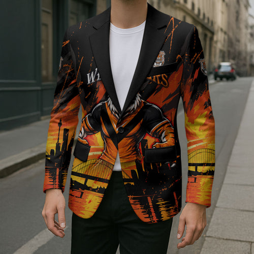 Personalised Wests Tigers City Of Rugby Blazer Sydney City Skyline Illustration Sport Fan