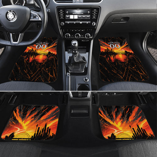 Personalised Wests Tigers City Of Rugby Car Mats Sydney City Skyline Illustration Sport Fan