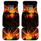 Personalised Wests Tigers City Of Rugby Car Mats Sydney City Skyline Illustration Sport Fan