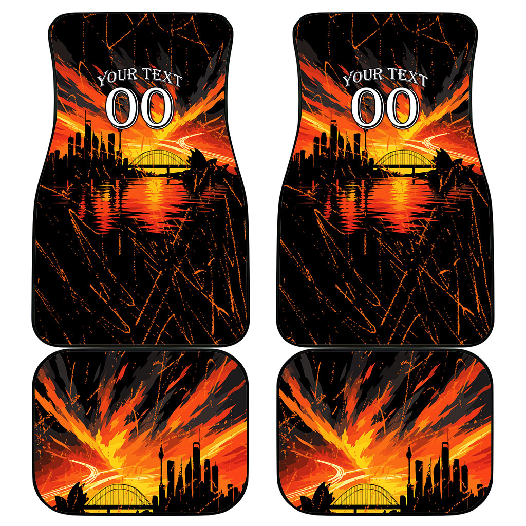 Personalised Wests Tigers City Of Rugby Car Mats Sydney City Skyline Illustration Sport Fan