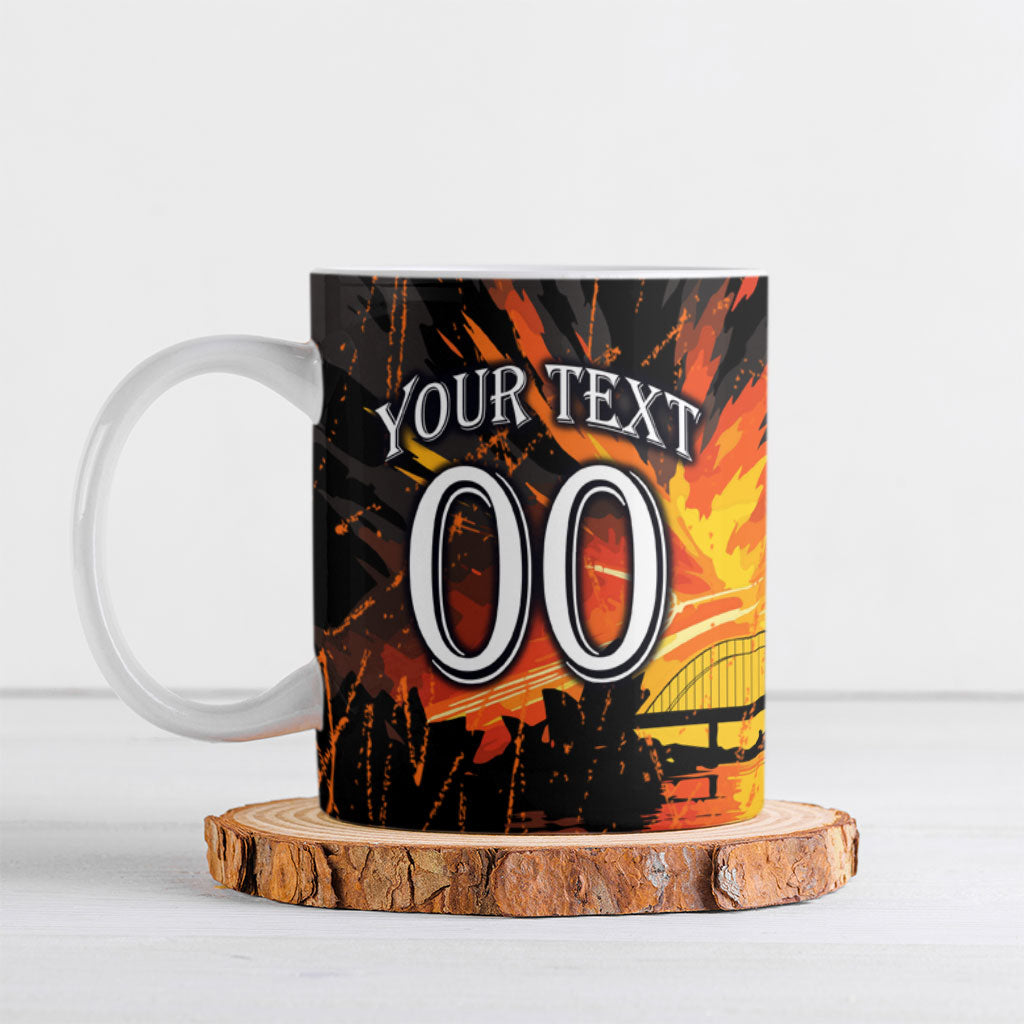 Personalised Wests Tigers City Of Rugby Ceramic Mug Sydney City Skyline Illustration Sport Fan