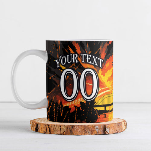 Personalised Wests Tigers City Of Rugby Ceramic Mug Sydney City Skyline Illustration Sport Fan