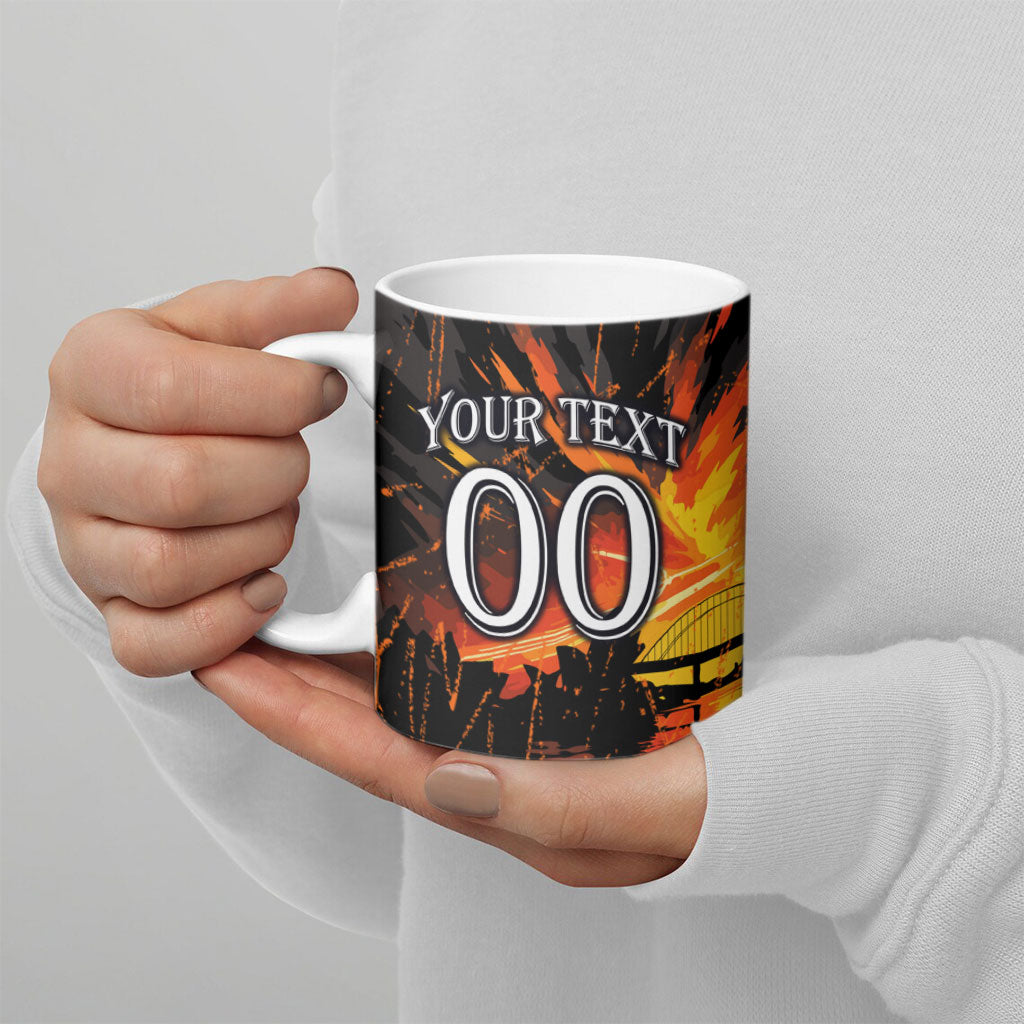 Personalised Wests Tigers City Of Rugby Ceramic Mug Sydney City Skyline Illustration Sport Fan