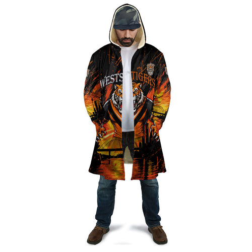 Personalised Wests Tigers City Of Rugby Cloak Sydney City Skyline Illustration Sport Fan