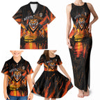 Personalised Wests Tigers City Of Rugby Family Matching Tank Maxi Dress and Hawaiian Shirt Sydney City Skyline Illustration Sport Fan