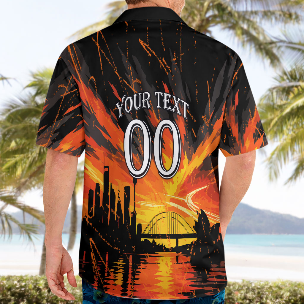 Personalised Wests Tigers City Of Rugby Hawaiian Shirt Sydney City Skyline Illustration Sport Fan