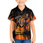 Personalised Wests Tigers City Of Rugby Hawaiian Shirt Sydney City Skyline Illustration Sport Fan
