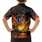 Personalised Wests Tigers City Of Rugby Hawaiian Shirt Sydney City Skyline Illustration Sport Fan