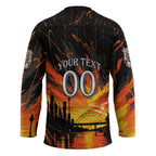 Personalised Wests Tigers City Of Rugby Hockey Jersey Sydney City Skyline Illustration Sport Fan
