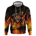 Personalised Wests Tigers City Of Rugby Hoodie Sydney City Skyline Illustration Sport Fan