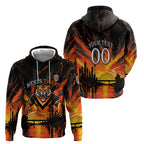 Personalised Wests Tigers City Of Rugby Hoodie Sydney City Skyline Illustration Sport Fan