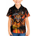 Personalised Wests Tigers City Of Rugby Kid Hawaiian Shirt Sydney City Skyline Illustration Sport Fan