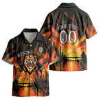 Personalised Wests Tigers City Of Rugby Kid Hawaiian Shirt Sydney City Skyline Illustration Sport Fan