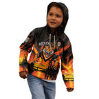 Personalised Wests Tigers City Of Rugby Kid Hoodie Sydney City Skyline Illustration Sport Fan